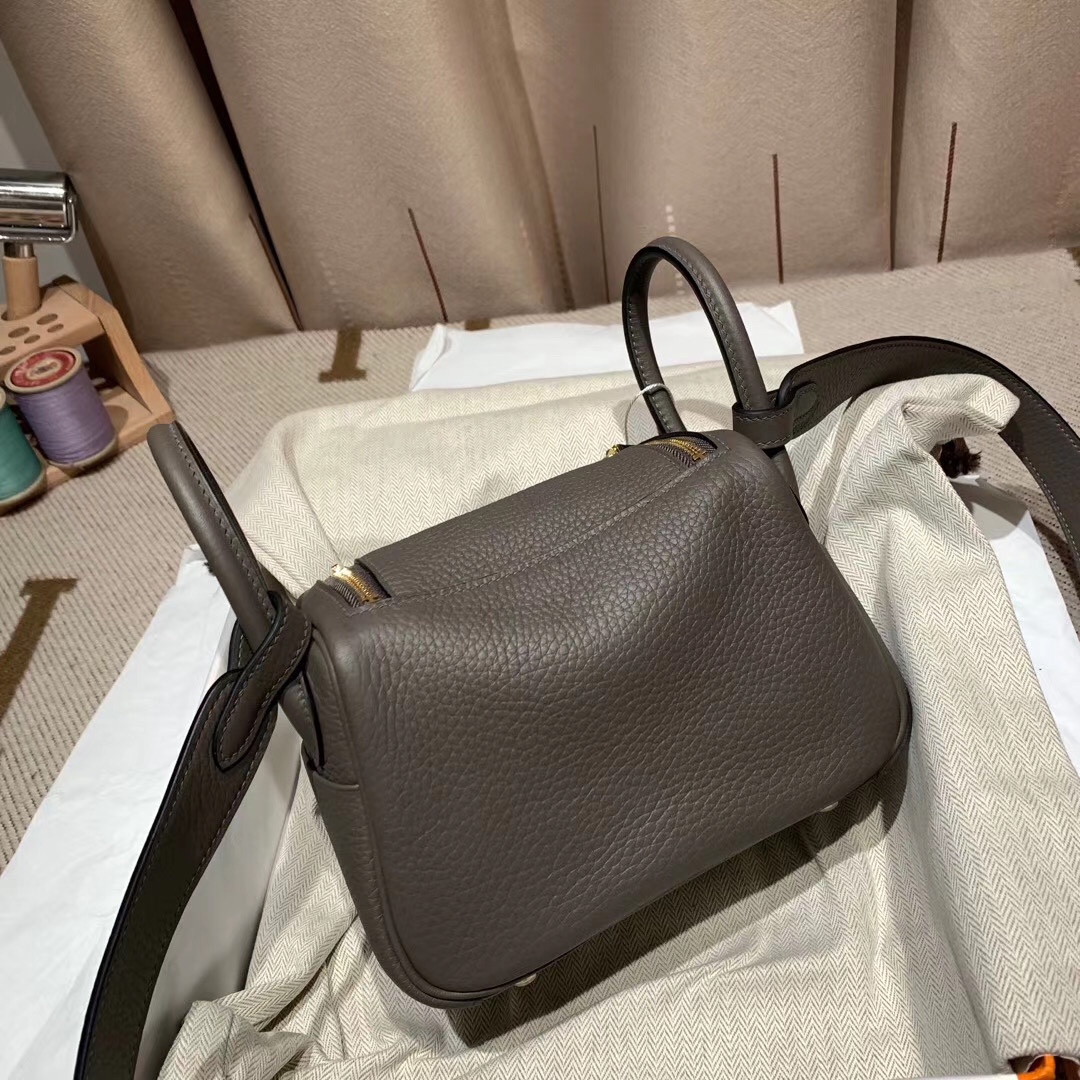 에르메스 미니 린디백19 에토프 금장 끌레망스 가죽